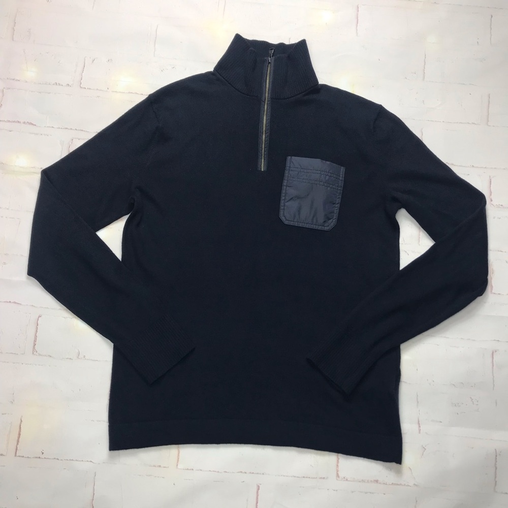 Banana Republic:Mens 1/4 zip Sweater Sz: medium